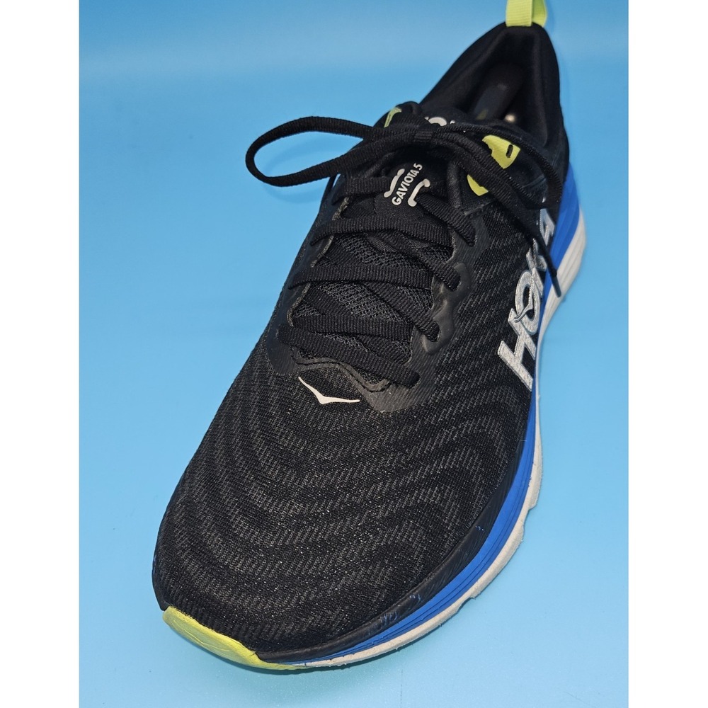 HOKA GAVIOTA 5 Men's Size 10.5D Black Blue Stability Running Shoes